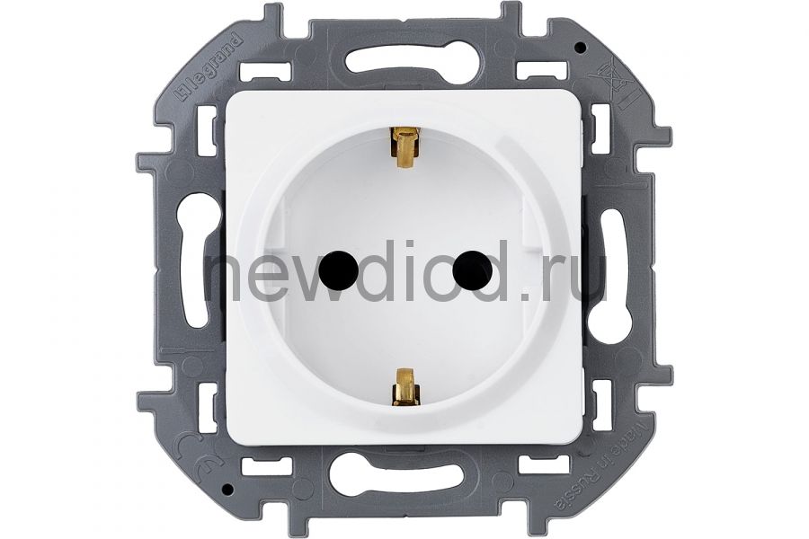 INSPIRIA Белая Розетка с/з одинарная 2К+З - немецкий стандарт - 16 А - 250 В Legrand