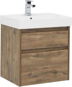 Тумба с раковиной Aquanet Nova Lite 60 дуб рустикальный (2 ящика) 00254695