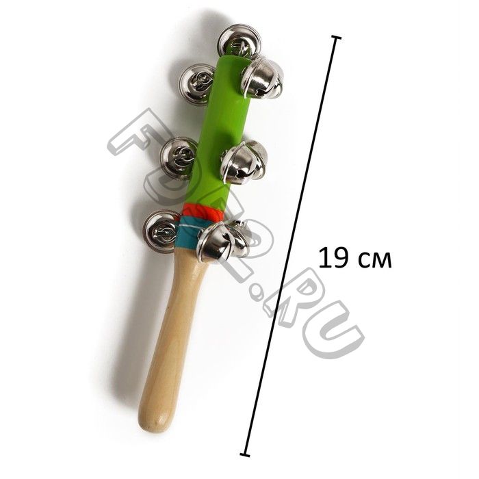 Музыкальная игрушка с бубенцами "Весёлая музыка" зеленый цвет