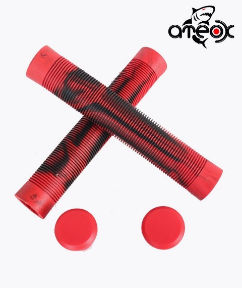 Грипсы, ручки для трюкового самоката Красно-черные фирма ATEOX G-3-5Red