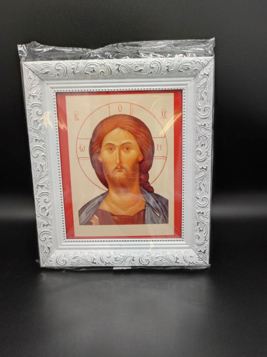 Икона Иисуса Христа   багетная рамка, полиграфия (20X23) см