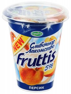Продукт йогуртный FRUTTIS 290г 5% Сливочное лакомство/персик