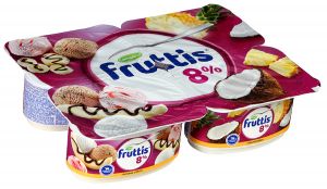 Продукт йогуртный FRUTTIS 115г 8% Суперэкстра банан/пинаколада