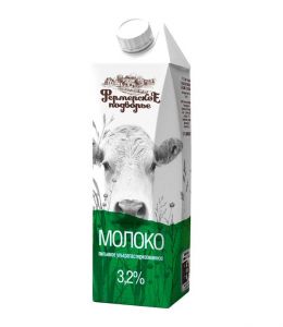 Молоко ФЕРМЕРСКОЕ ПОДВОРЬЕ 1л 3,2% тда