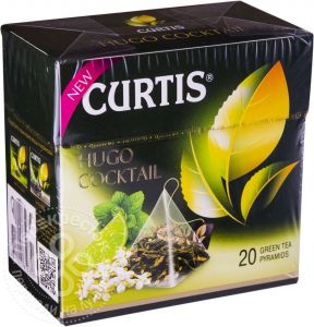 Чай зеленый в пакетиках CURTIS 20*1,8г Hugo Cocktail