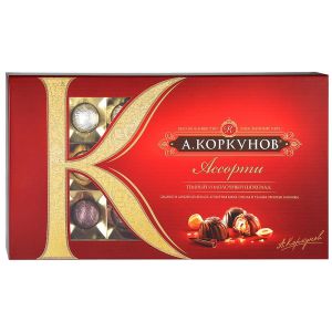 Набор конфет КОРКУНОВ 110г Ассорти темный/молочный шоколад