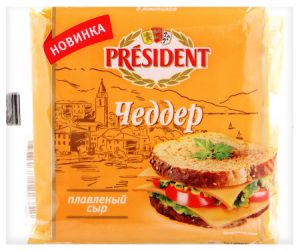 Сыр плавленый PRESIDENT 150г 40% Чеддер