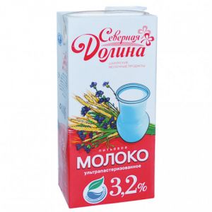 Молоко СЕВЕРНАЯ ДОЛИНА 950мл 3,2% т/п