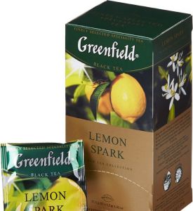 Чай черный в пакетиках GREENFIELD 25*1,5г Lemon Spark
