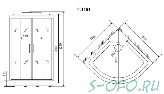 Душевая кабина Timo Comfort T-8801 Clean Glass