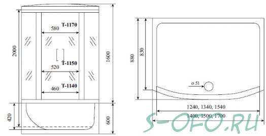 Душевая кабина Timo Comfort T-8850 Clean Glass