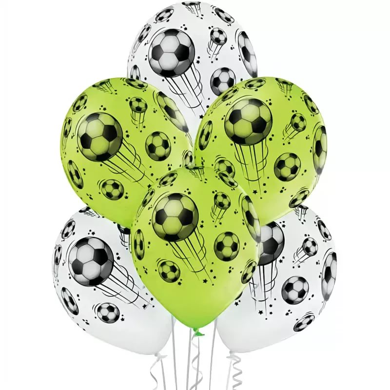 Гол! Футбольные мячи бело-зелёный шар латексный с гелием
