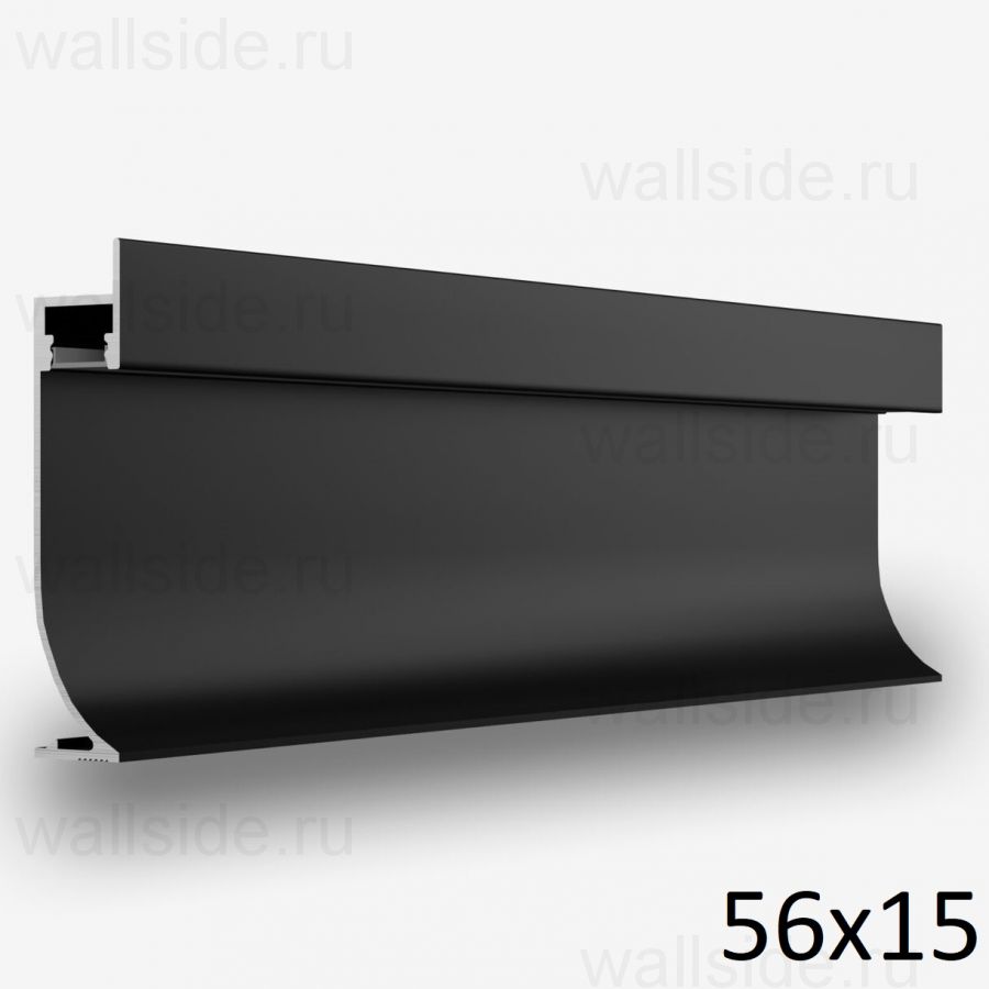 Теневой плинтус радиусный Line Art SC 1509 чёрный