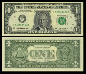 1 доллар США с В.В. ПУТИН. Msh Oz