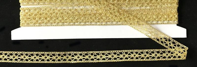 Кружево вязаное Золотое  ширина 12 мм. (МТ-09.12)