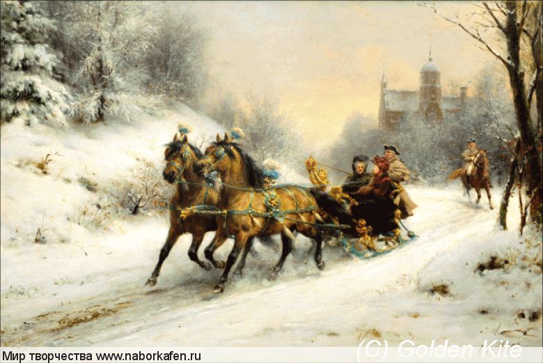Набор для вышивания "1578 A Royal Ride in the Snow with queen Emma"