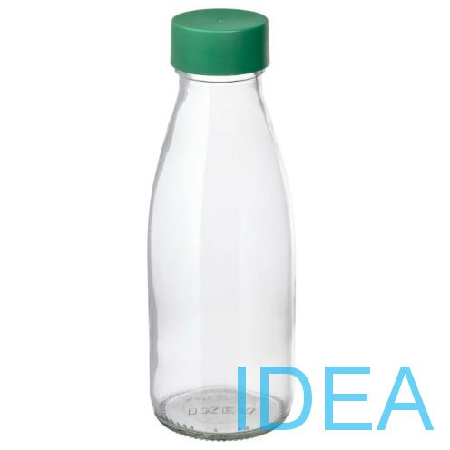 SPARTANSK СПАРТАНСК Бутылка для воды, прозрачное стекло/зеленое,0,5 л