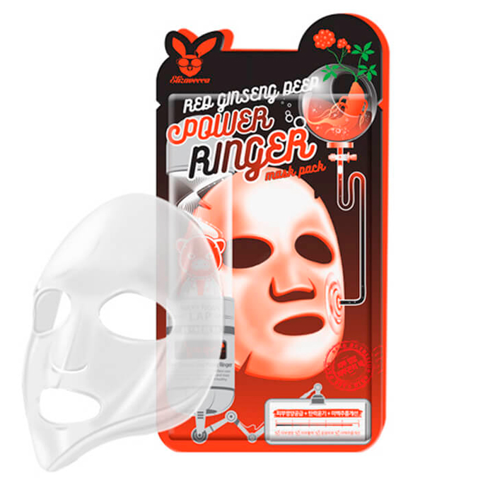 ELIZAVECCA Регенерирующая маска с экстрактом красного женьшеня. Deep Power Ringer Mask Pack Red Ginseng, 23 мл.