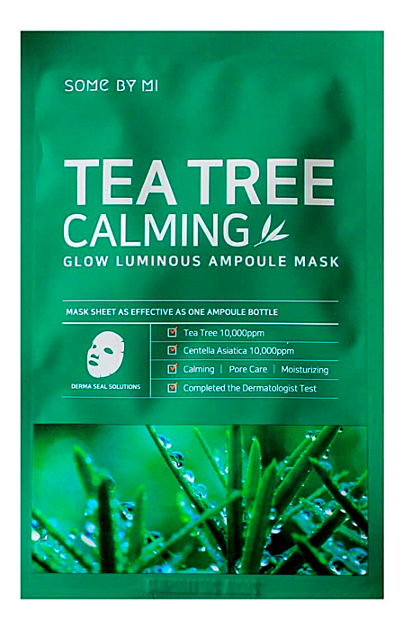 SOME BY MI Маска тканевая с чайным деревом. Glow tea tree calming luminous ampoule mask, 25 гр.