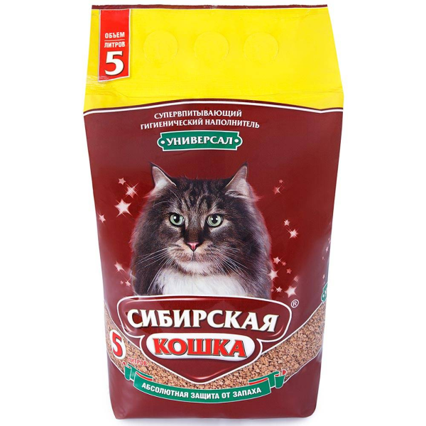 Впитывающий наполнитель Сибирская кошка Универсал