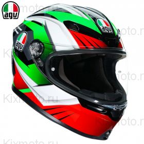Шлем AGV K6 S Excite, Бело-красно-зелёный
