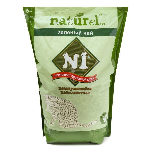Комкующийся наполнитель N1 Crystals NATUReL Зеленый чай