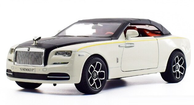 Модель металлическая Rolls-Royce Dawn кабриолет 1/24 свет, звук, поворот руля, крыша съемная (XA2410B)