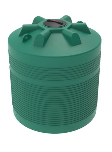 Бак для воды ЭВЛ 5000 литров пластиковый зеленый