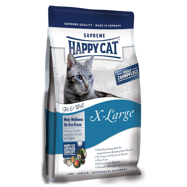 Сухой корм для кошек крупных пород Happy Cat Fit & Well с птицей 4 кг