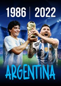 Месси - Марадона. Кубок мира Аргентина 1986 -2022. Постер (плакат) . Размер 30х40 см Oz Msh