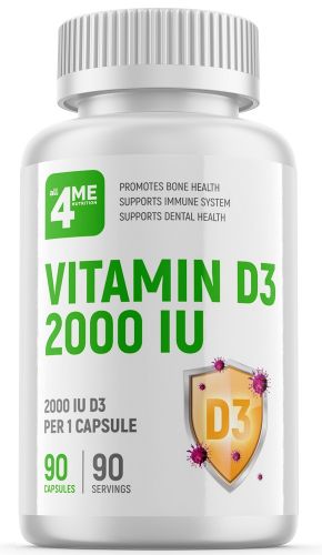 Витамин D3 2000МЕ 90 таблеток ALL4ME Nutrition