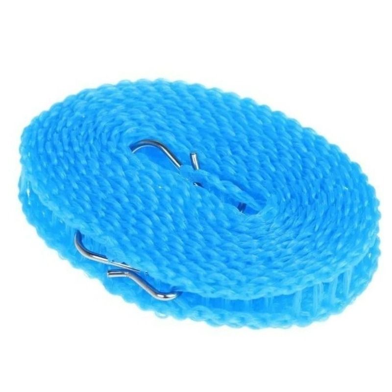 Бельевая верёвка для плечиков 5м, цвет голубой