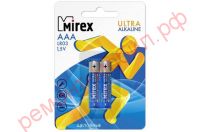 Батарейка алкалиновая Mirex LR03 / AAA 1,5V цена за 2 шт (2/24/480), блистер (23702-LR03-E2)