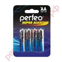 Батарейка алкалиновая Perfeo LR6 AA/4BL Super Alkaline (блистер цена за 4 шт)