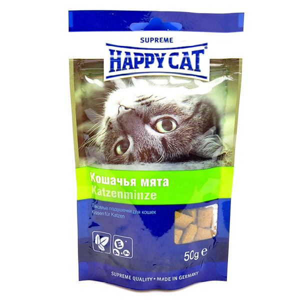 Лакомство для кошек Happy Cat подушечки с кошачьей мятой