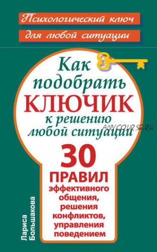 Как подобрать ключик к решению любой ситуации. 30 правил эффективного общения (Лариса Большакова)