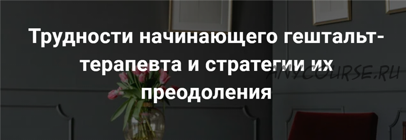 [МИГИП] Трудности начинающего гештальт-терапевта и стратегии их преодоления (Екатерина Мухачева)