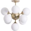 Люстра Потолочная Arte Lamp Fobos A2704PL-9SG Матовое Золото, Белый / Арт Ламп