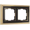 Рамка на 2 Поста Werkel WL17-Frame-02 Золото, Черный / Веркель