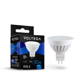 Лампа Светодиодная Voltega Sofit GU5.3 10W 4000K 7075 Белая, Керамика / Вольтега