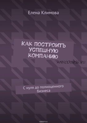 Как построить успешную компанию. С нуля до полноценного бизнеса (Елена Климова)