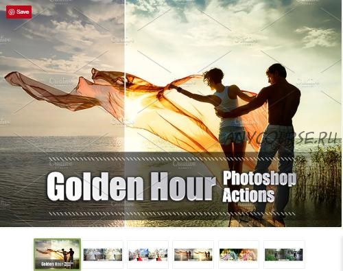 [CreativeMarket] 70 Golden Hour Photoshop Actions Экшены для фото (DreamColor)