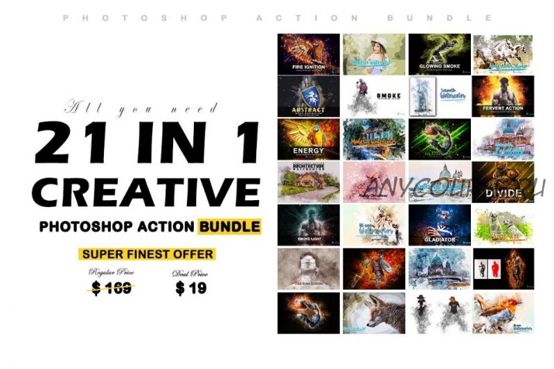 [Сreativefabrica] Creative Photoshop Actions Bundle (ArtistryDesigns)