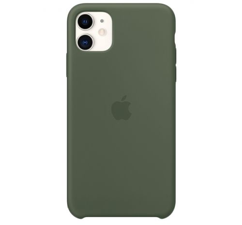 Чехол силиконовый для iPhone 11 (Темно-зеленый)
