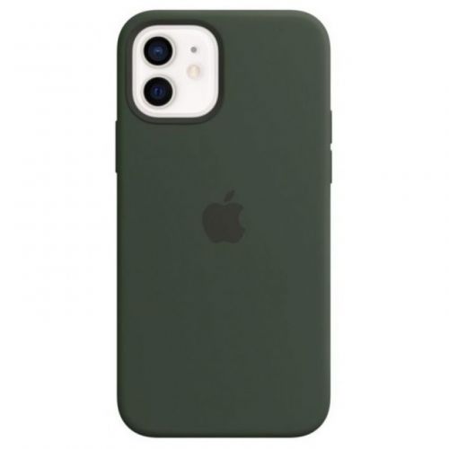 Чехол силиконовый для iPhone 12 (Болотно-зеленый)
