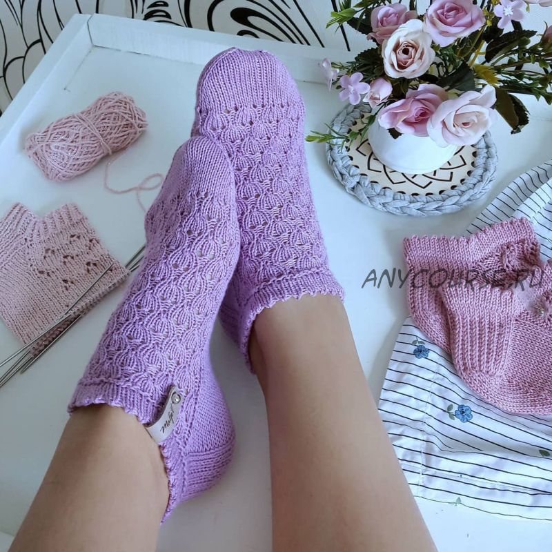 Носки flowers_socks (mage_knits)