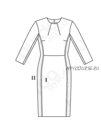 [Burda Style] Платье в спортивном стиле №6210 A. Выкройка из Burda 1/2020