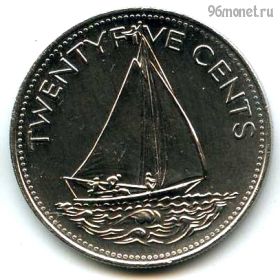 Багамские острова 25 центов 1991