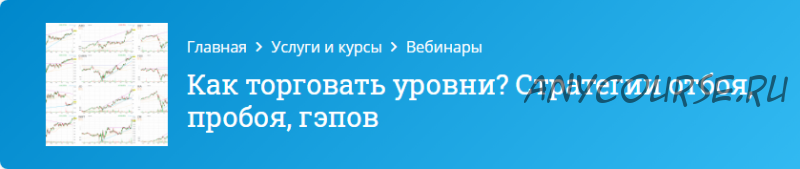 [Mindspace] Как торговать уровни? Стратегии отбоя, пробоя, гэпов (Оксана Гафаити)