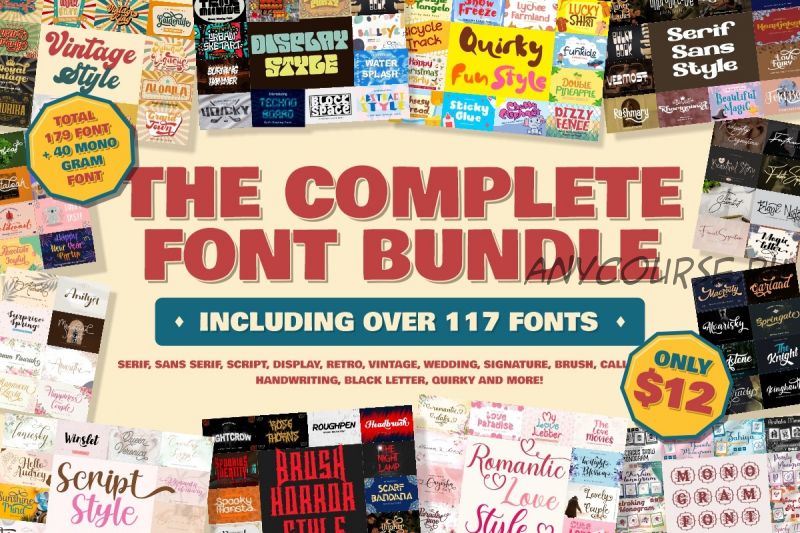 [Creativefabrica] The Complete Font Bundle (putracetol)